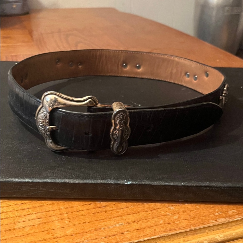Women Black Leather Belt